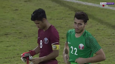Đội trưởng U19 Qatar sắm vai thủ môn cản penalty ngoạn mục