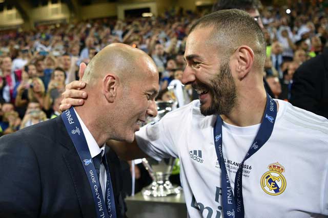 Benzema luôn dành sự kính trọng và yêu mến đặc biệt với HLV Zidane