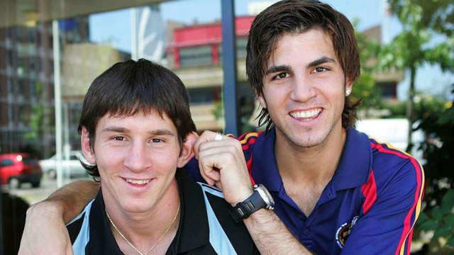 Messi từng là đồng đội của Fabregas