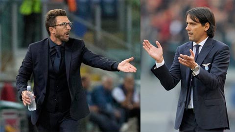 Roma vs Lazio: Chờ màn đấu trí Di Francesco - Simone Inzaghi