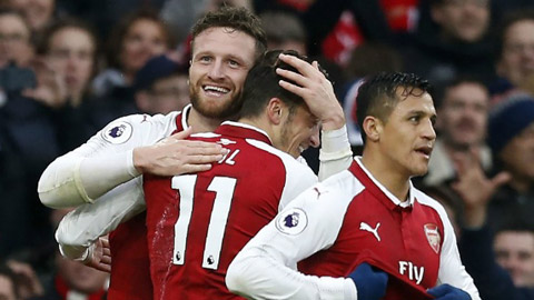 Arsenal lập kỷ lục thắng liên tiếp tại Emirates