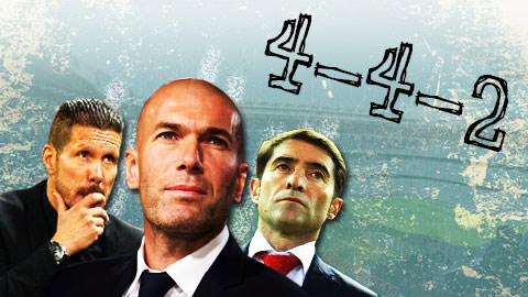 Barca, Valencia, Atletico & Real dùng 4-4-2 thế nào?