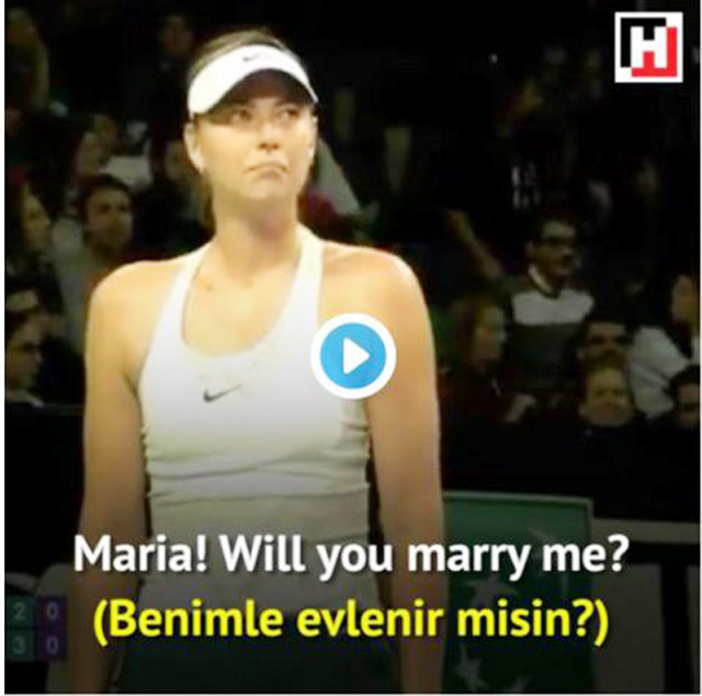 Sharapova vừa được fan cầu hôn tại Istanbul