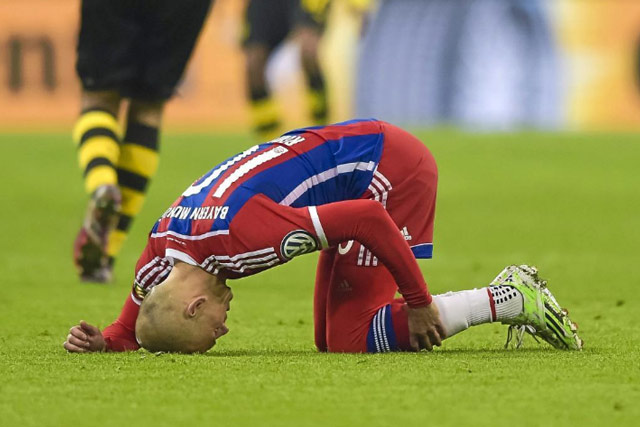 Robben dính 9 chấn thương trong 2 mùa khoác áo Real và từ năm 2009 nghỉ hơn 130 trận trong màu áo Bayern vì lý do tương tự