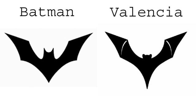 Logo mà Valencia muốn có bị cho là  quá giống biểu tượng Batman
