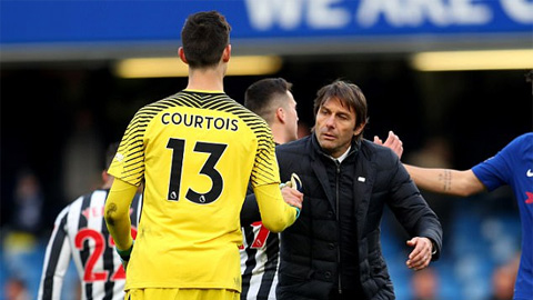 Conte lo sợ Chelsea để mất Hazard và Courtois