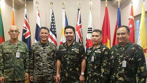Võ sĩ Pacquiao được phong hàm Đại tá quân đội Philippines