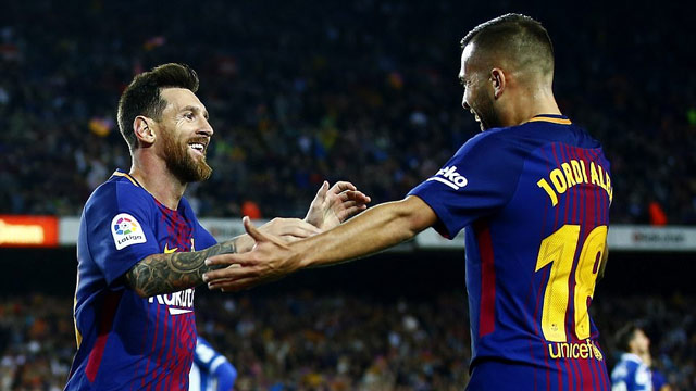Alba là đối tác ăn ý số một với Messi