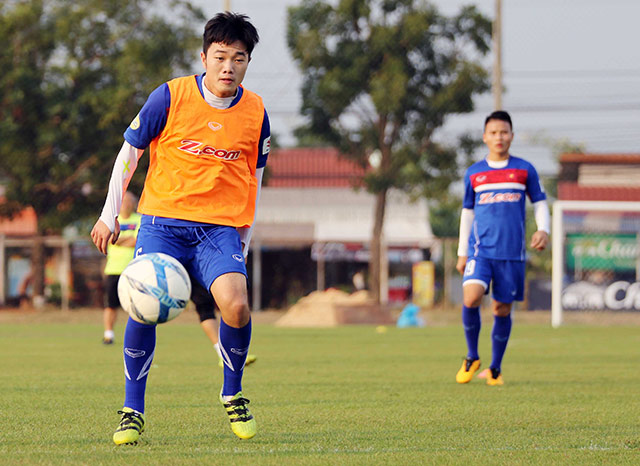 Xuân Trường háo hức nghĩ đến màn tái đấu U23 Thái Lan - Ảnh: VFF