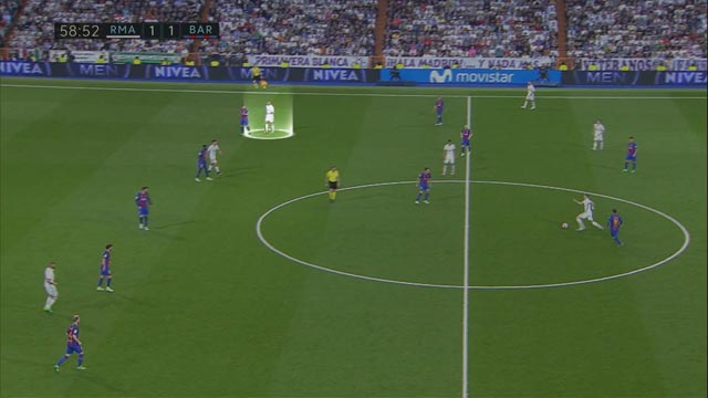 Ronaldo luôn cố đứng ngoài hệ thống phòng ngự của đối thủ trước khi tấn công vào điểm mù