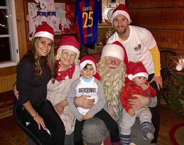 Gia đình Messi đón Giáng sinh