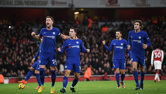 Hazard ăn mừng bàn gỡ hòa 1-1 cho Chelsea