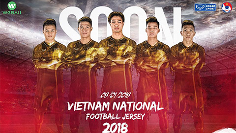 Lộ mẫu áo đấu mới cực chất của ĐT Việt Nam