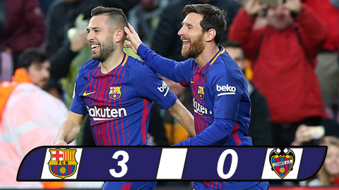 Barca thắng dễ trong ngày Messi đá trận 400 ở La Liga