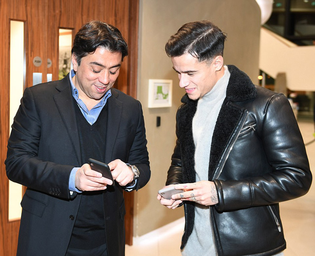 Coutinho và người đại diện đón tin mừng từ chủ tịch của Barca