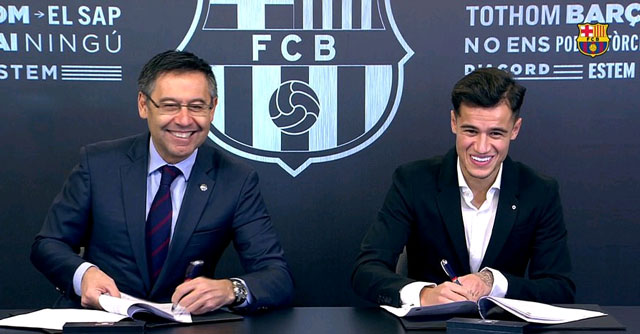 Coutinho ký hợp đồng với Barca