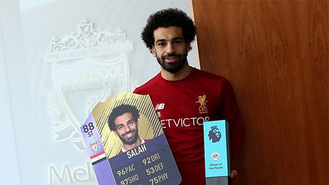 Salah lần thứ 2 liên tiếp hay nhất tháng ở Ngoại hạng Anh