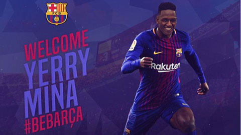 Barca tốn thêm 3 triệu euro để đón Yerry Mina sớm