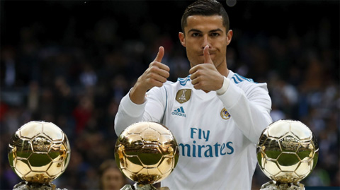 Ronaldo được đề cử giải VĐV thể thao xuất sắc nhất năm 2017
