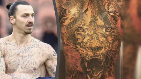 Ibrahimovic thêm hình xăm sư tử trên lưng  VnExpress Thể thao