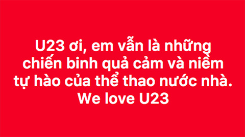 Facebook ngập tràn lời cảm ơn U23 Việt Nam