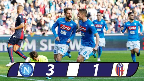 Napoli 3-1 Bologna: Lấy lại ngôi đầu