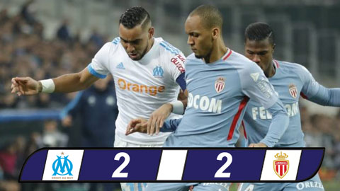 Marseille 2-2 Monaco: Tiệc bàn thắng đốt nóng cuộc đua top 3