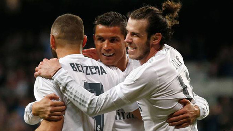 Tam tấu BBC cán mốc 400 bàn thắng cho Real Madrid