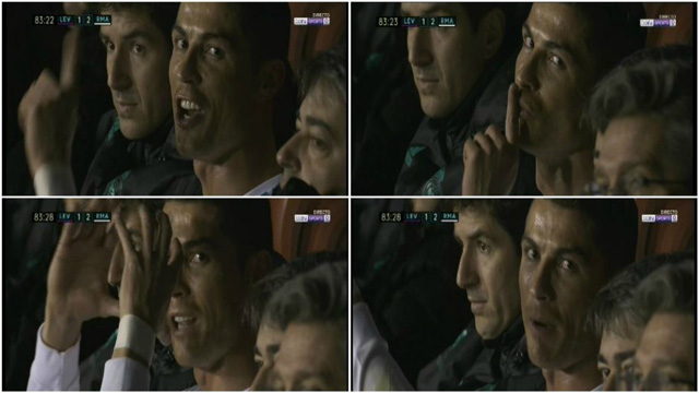 Ronaldo và hành động nổi giận khi bị máy quay bắt hình