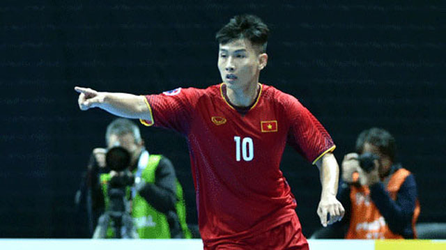 Đức Tùng đã ghi bàn thắng cực kỳ quan trọng, mở đầu cho chiến thắng nghẹt thở của futsal Việt Nam