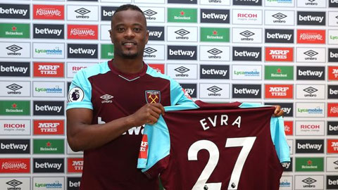 Patrice Evra trở lại Ngoại hạng Anh