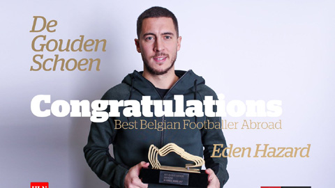 Vượt De Bruyne, Hazard nhận giải thưởng cá nhân ở Bỉ