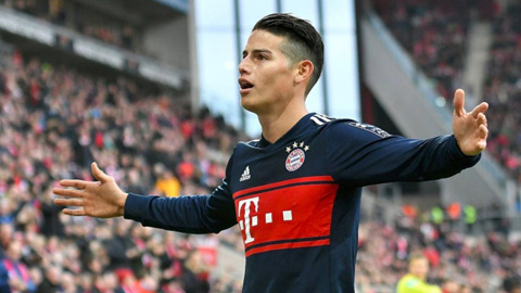 Bayern sẽ mua đứt James vào mùa Hè 2018