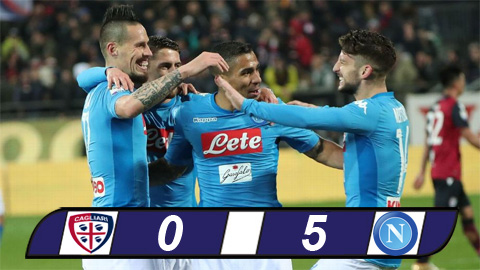Cagliari 0-5 Napoli: Hủy diệt Cagliari, Napoli nới rộng khoảng cách với Juventus