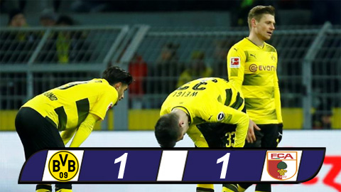 Dortmund 1-1 Augsburg: Dortmund đứt mạch chiến thắng ở Bundesliga