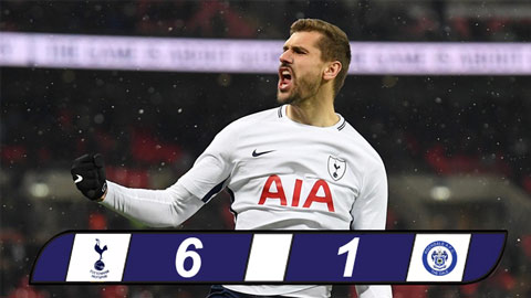 Tottenham 6-1 Rochdale: Llorente lập hat-trick, Gà trống vào tứ kết