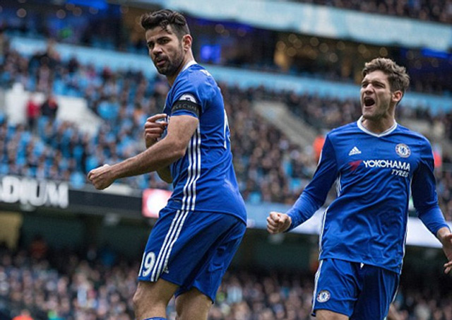 Costa tỏa sáng giúp Chelsea lội ngược dòng đánh bại Man City mùa trước