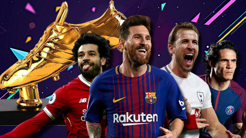 Messi, Kane, Cavani và Salah đồng hành ở cuộc đua Chiếc giày Vàng