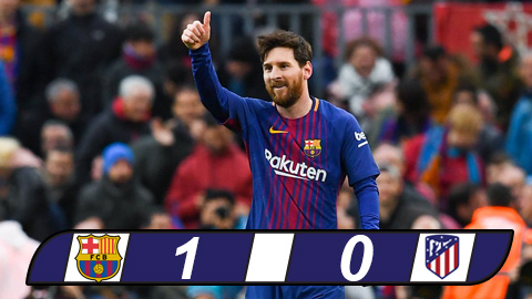 Barcelona 1-0 Atletico: Messi ghi bàn thứ 600, Barca cho Atletico ngửi khói