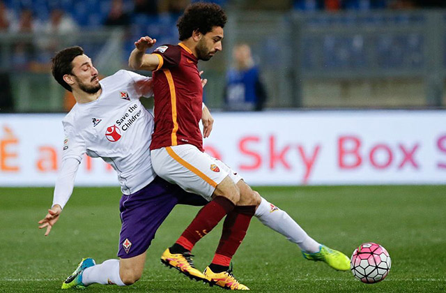 Salah và Astori thời điểm còn đối đầu nhau tại Serie A
