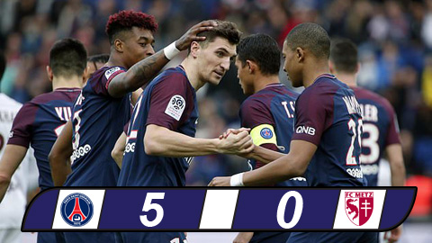 PSG 5-0 Metz: Gột rửa nỗi buồn Champions League