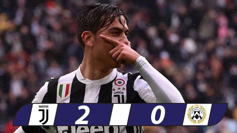 Juventus 2-0 Udinese: Dybala nhấn chìm đội khách