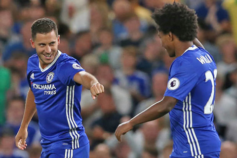 Hazard và Willian sẽ là 2 niềm hi vọng của Chelsea