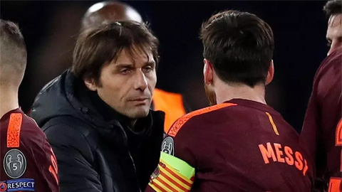 HLV Conte thừa nhận Chelsea bất lực trước Messi