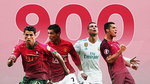 Những thống kê siêu khủng về 900 trận của Ronaldo