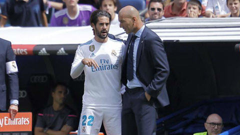 Zidane chẳng quan tâm lời phàn nàn của Isco