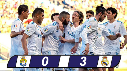 Las Palmas 0-3 Real Madrid: Áp sát ngôi nhì bảng