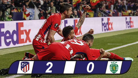 Atletico 2-0 Sporting: Griezmann lập công, Atletico nhẹ nhàng hạ Sporting