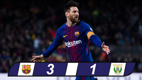 Barca 3-1 Leganes: Messi lập hattrick, Barca san bằng kỷ lục bất bại