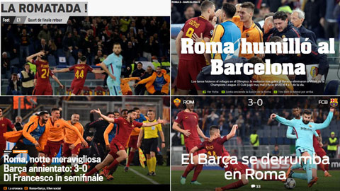 Báo giới chấn động vì thảm bại của Barca